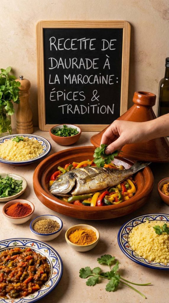 Recette marocaine de dorade royale : épices, cuisson et accompagnements traditionnels