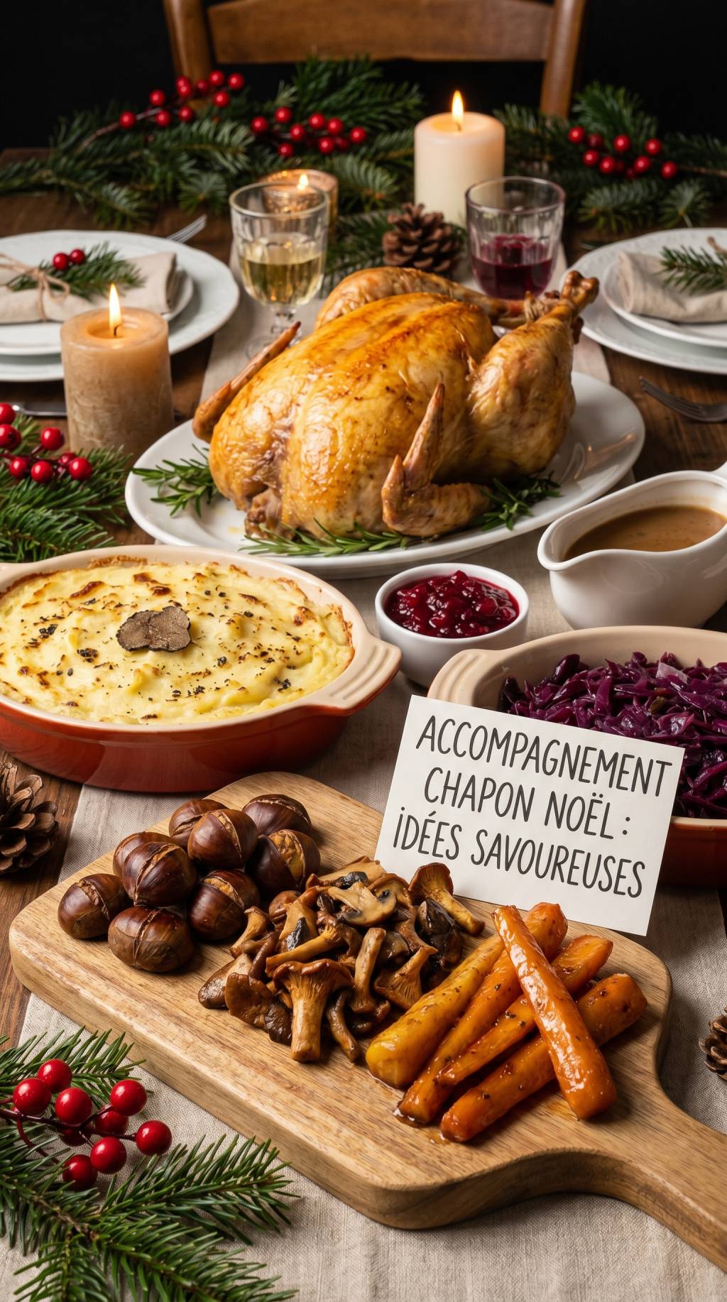 Accompagnement chapon noel : idées de garnitures savoureuses pour un repas de fête