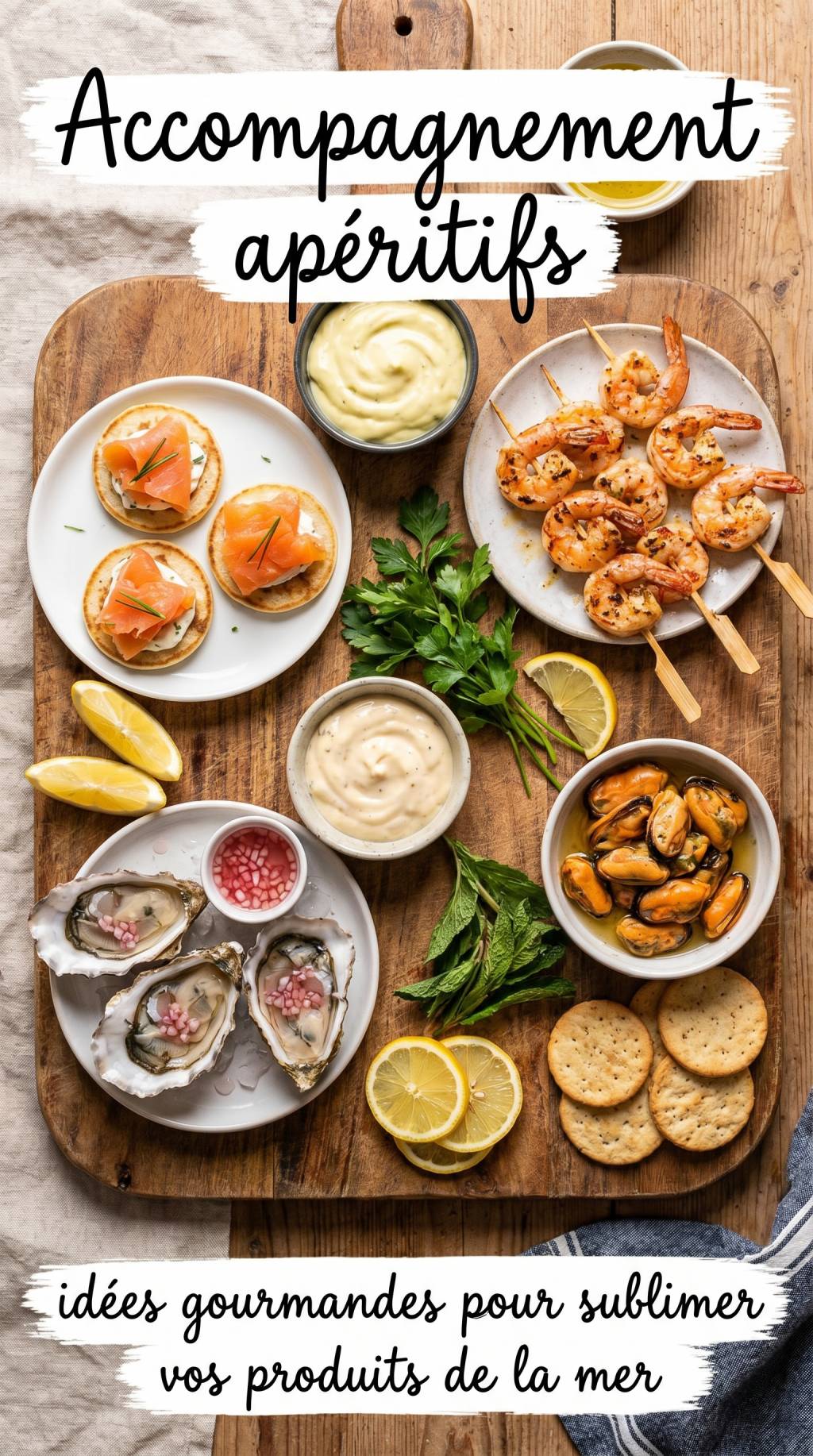 Accompagnement apéritifs : idées gourmandes pour sublimer vos produits de la mer
