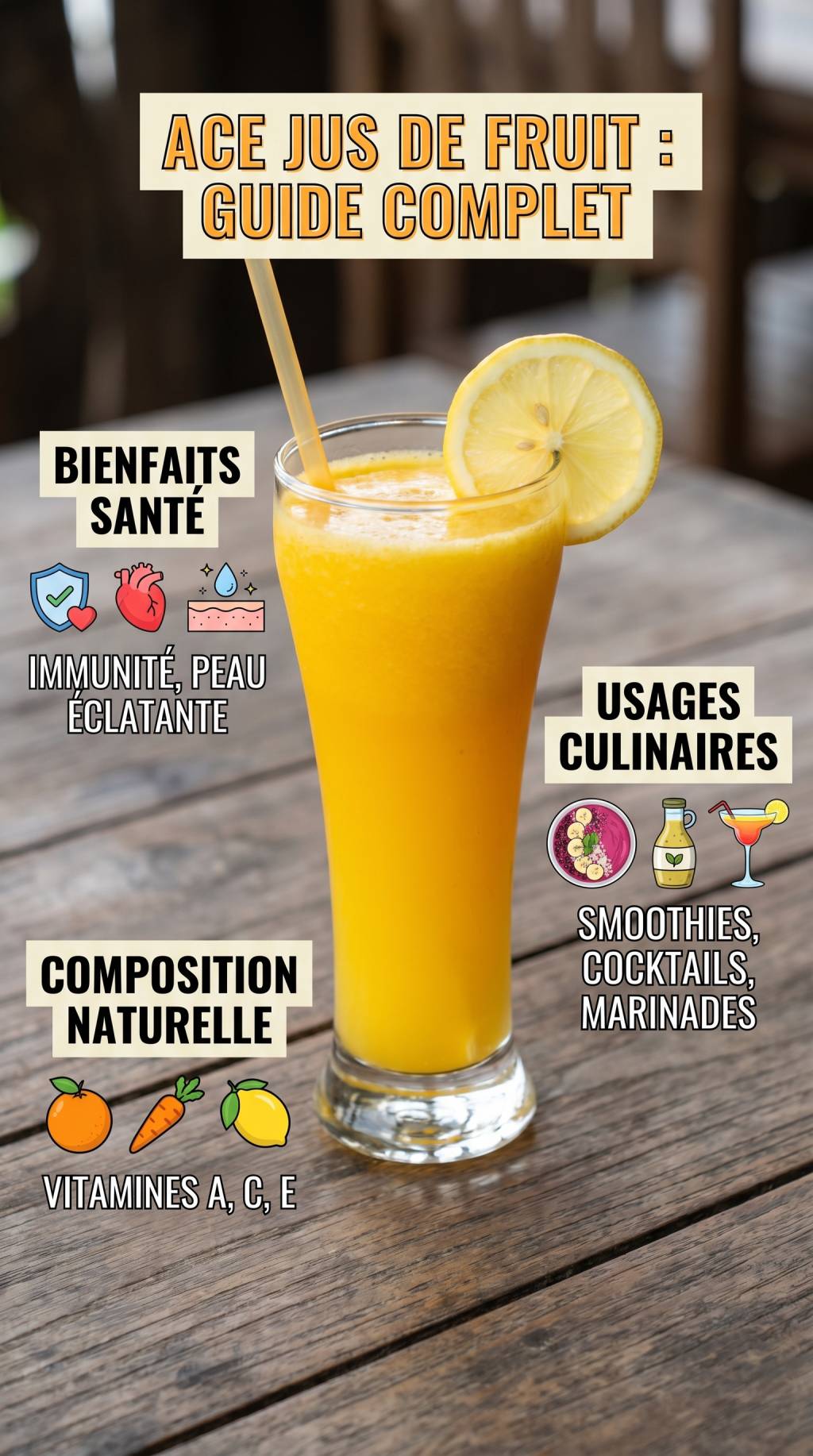A c e jus de fruit : bienfaits, composition et usages en cuisine
