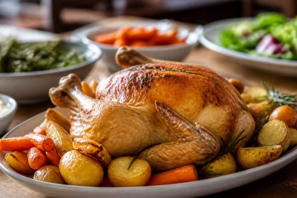 Accompagnement pour poulet roti : idées de légumes et poissons pour un repas équilibré