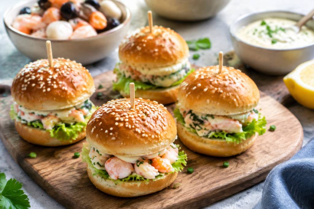 Recette mini burger moelleux aux produits de la mer